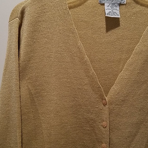 Stephanie Andrews gold Shimmery cardigan - Picture 3 of 3